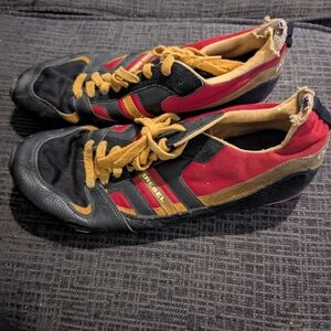Black Red and Gold Diesel Mens Shoes Size 10